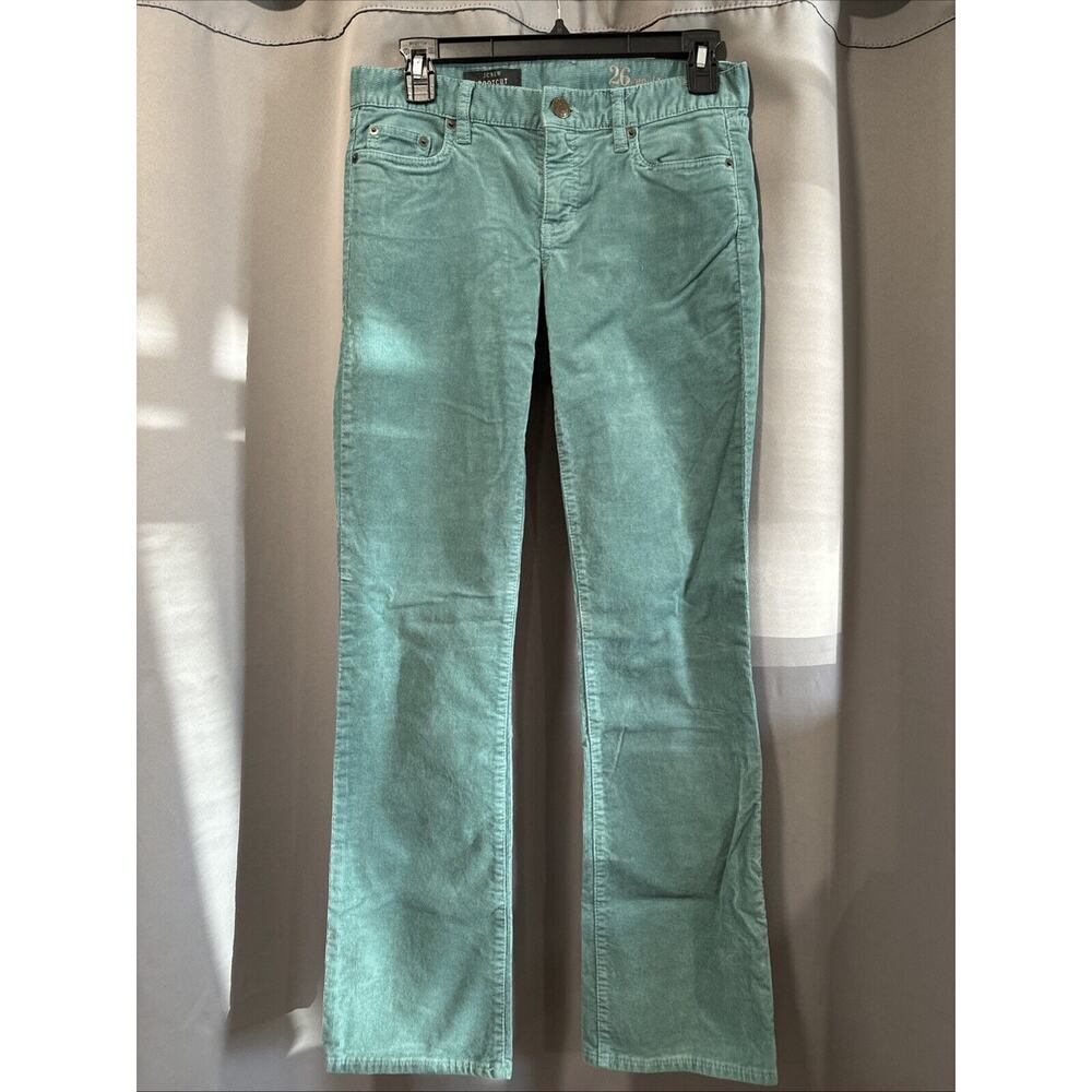 J. Crew Low Rise Corduroy Bootcut Leg Pants Sage Green Women's Size 26